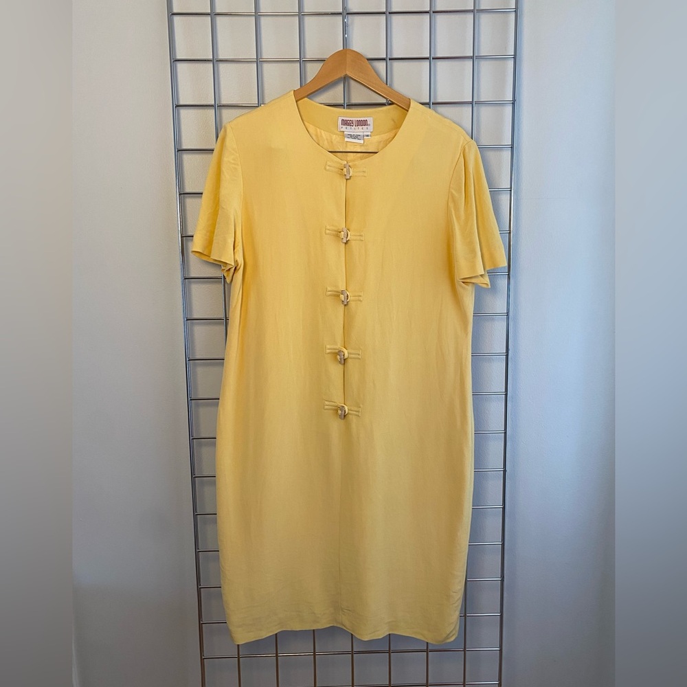 Vintage Maggie Long Silk Asian Style Dress - Size 14